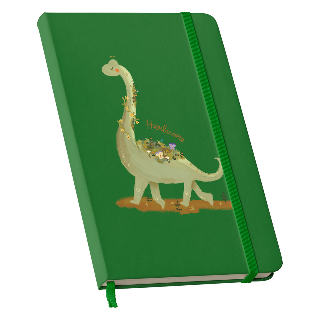 Taccuino Herbivore dell'album Nature diary di Carlotta Zanettini Illustration: copertina soft touch in 8 colori, con chiusura e segnalibro coordinati