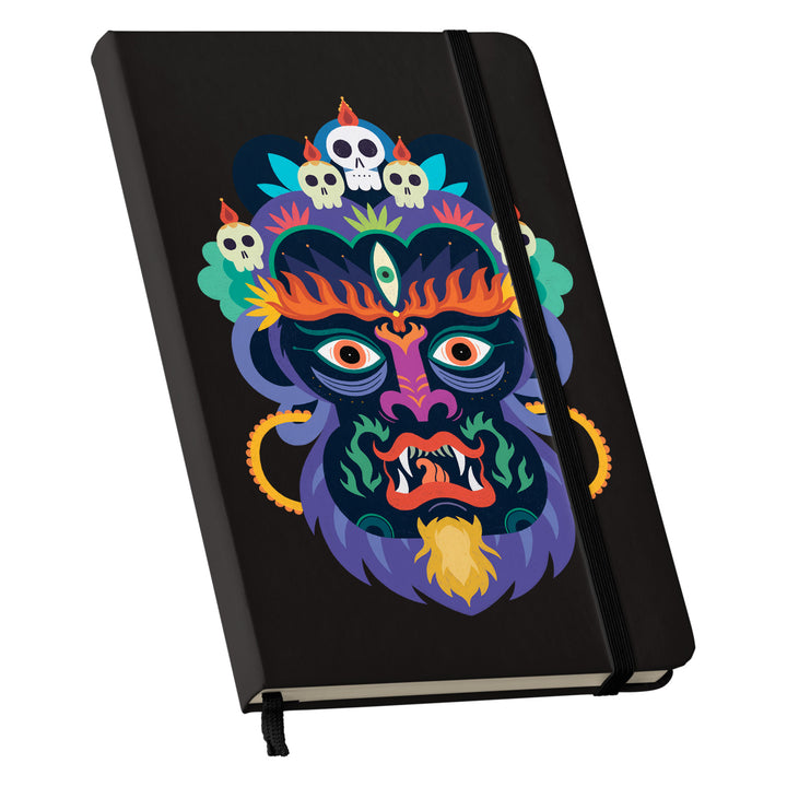 Taccuino Mahakala dell'album Taccuini selvatici di Silvia Mauri: copertina soft touch in 8 colori, con chiusura e segnalibro coordinati