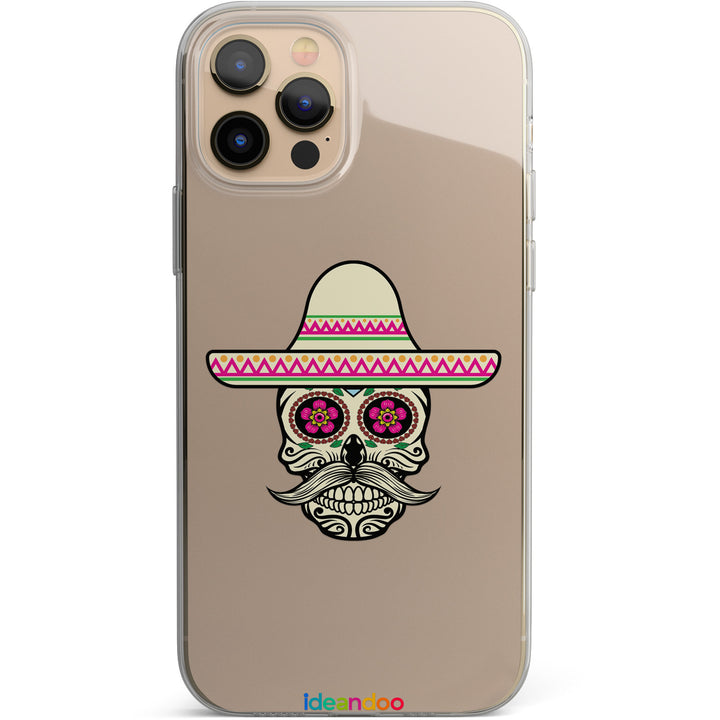 Cover Teschio messicano con cappello dell'album Teschi messicani di Ideandoo per iPhone, Samsung, Xiaomi e altri