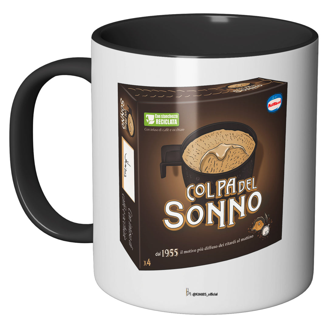 Tazza in ceramica Colpa del sonno dell'album Notti in Bianco di Kimi perfetta idea regalo