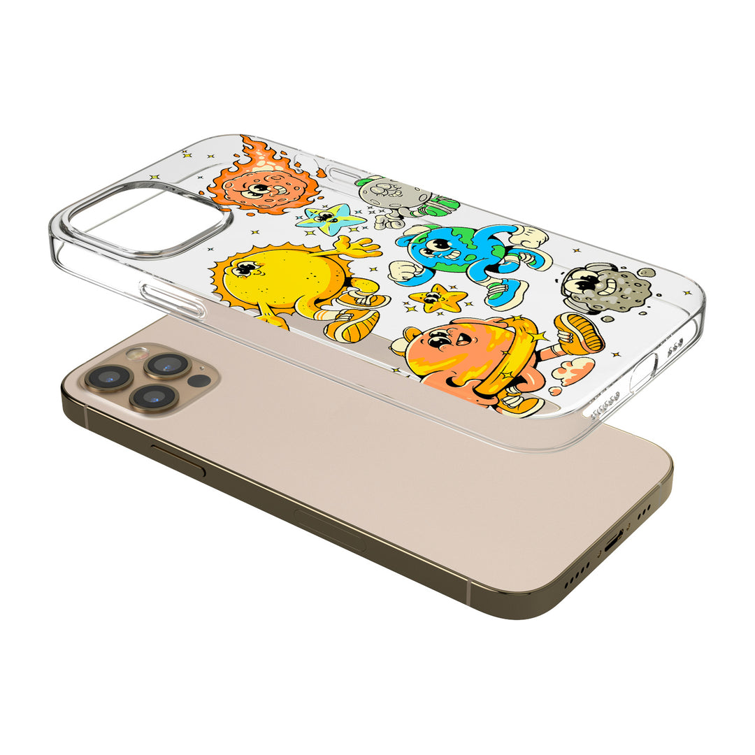 Cover Pianeti stile cartoni animati dell'album Spazio stellare di Ideandoo per iPhone, Samsung, Xiaomi e altri