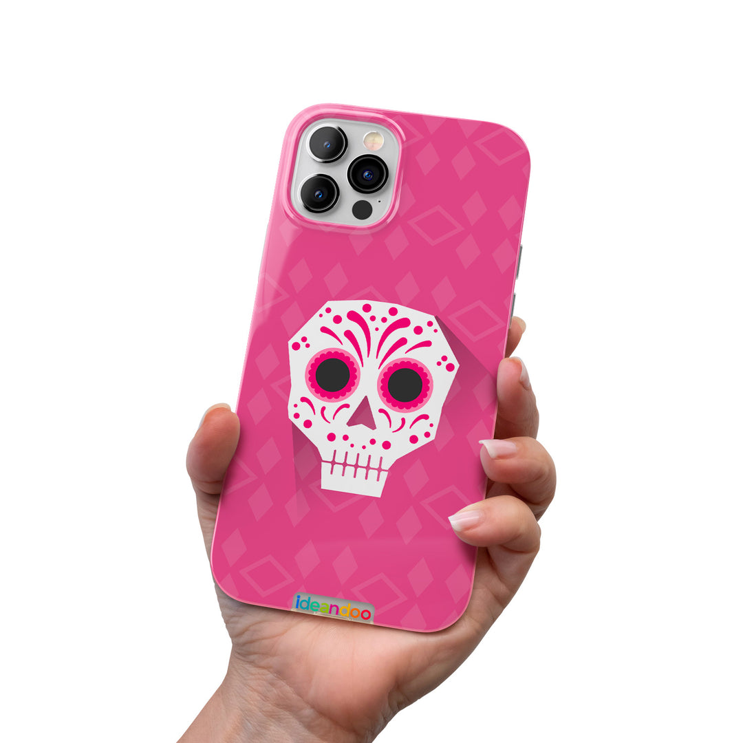 Cover Teschio messicano atratto rosa dell'album Teschi messicani di Ideandoo per iPhone, Samsung, Xiaomi e altri