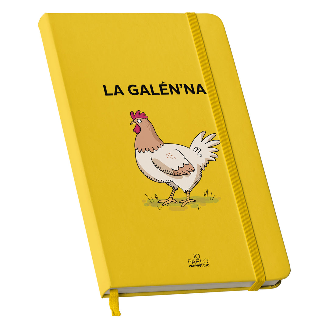 Taccuino LA GALÉN'NA dell'album LÌNNEA BÉSTJI di Io parlo parmigiano: copertina soft touch in 8 colori, con chiusura e segnalibro coordinati