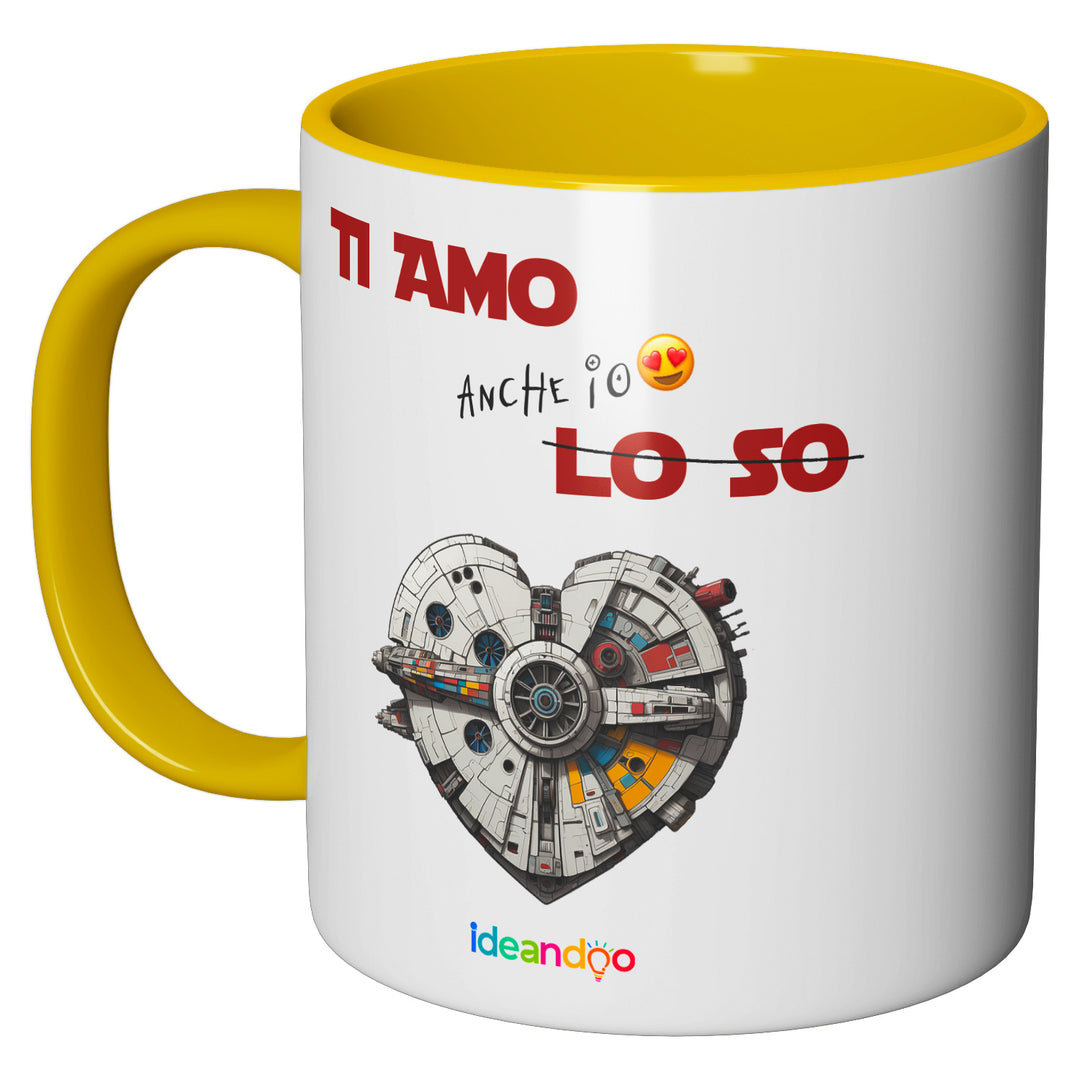 Tazza in ceramica Ti amo anche io dell'album Tazze d'amore di Ideandoo perfetta idea regalo