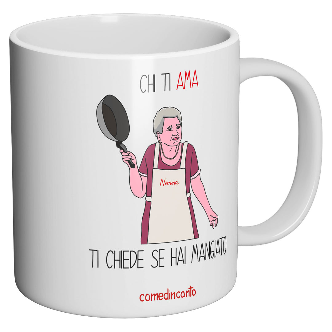 Tazza in ceramica Mangiato dell'album Chi ti ama... di comedincanto perfetta idea regalo