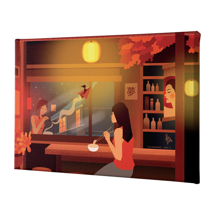 Quadro su tela Izakaya dell'album Japan Vibes di Alessandra Loreti stampa su tela di alta qualità per arredamento casa o ufficio
